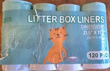 Cat Litter Box Liner Bags With Drawstring, 21.5"x11.8"