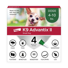 K9 Advantix II Flea Tick Prevention for Small Dogs 4-10 lbs, 4 Count
