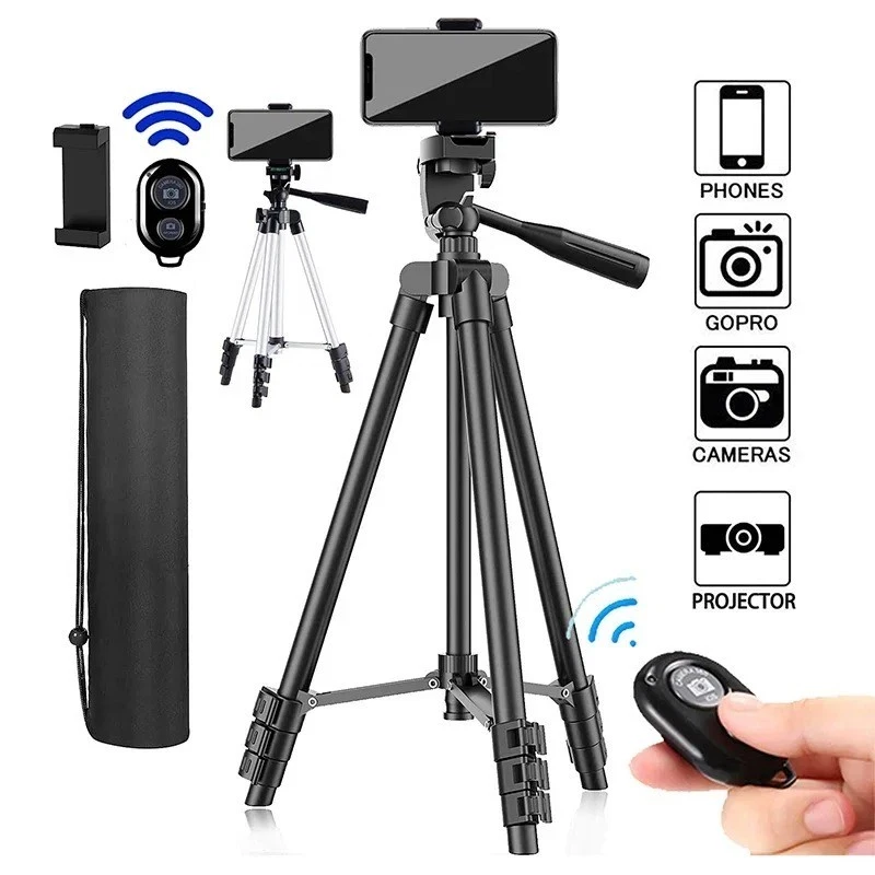 Tripod For Phone 100cm Video Recording Phone Tripod Stand with Bluetooth Remote - Image 2 of 4