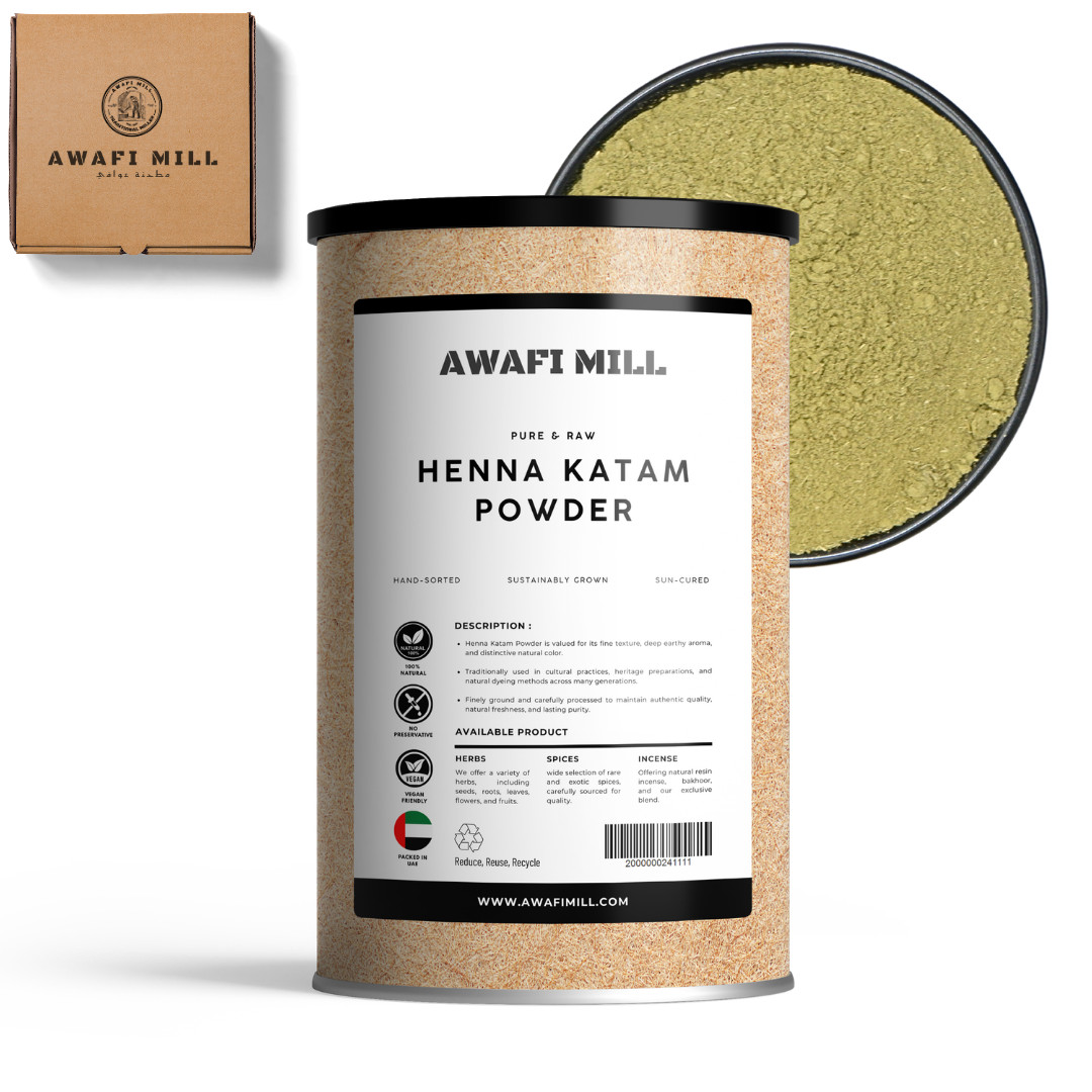 AWAFI MILL Henna Katam Powder | Natural Henna Powder | Authentic Hair & Skin Dye