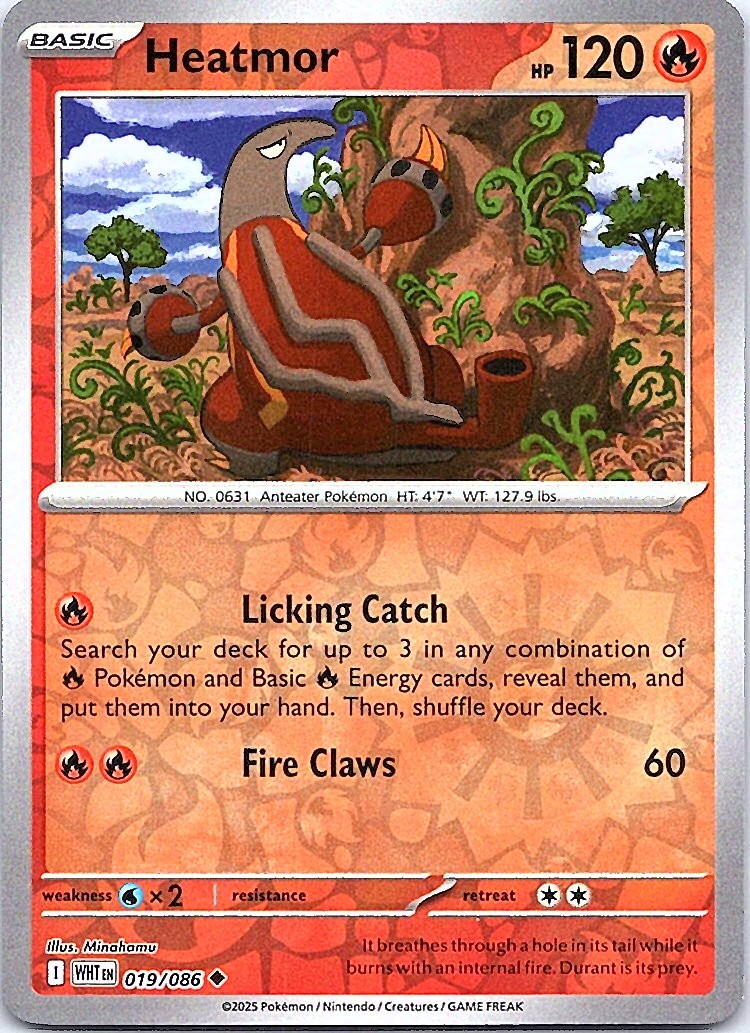 Heatmor Uncommon Fire Reverse Holo SV: White Flare 019/086 NM