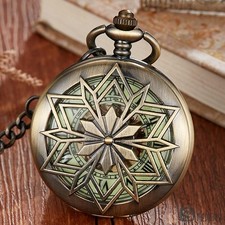 Mechanical Pocket Watch Hand Winding Luminous Vintage Pendant Chain For Men