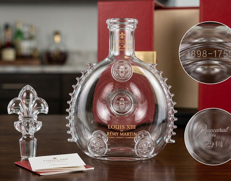 Empty Louis XIII Cognac Decanter 750ml Baccarat Crystal Bottle with Presentation