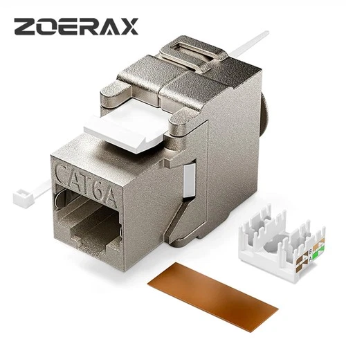 Geschirmte Cat6a Keystone Buchse RJ45 Ethernet Modul 10 Gbit mit Metall