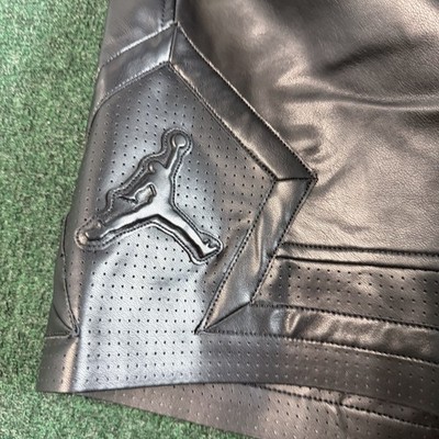 Nike Rare Air Jordan Vegan Leather Diamond Shorts Black HV0077-010