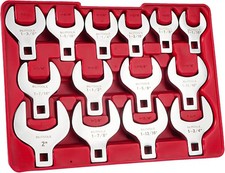 14-piece Jumbo Crows Foot Wrench Set 12 Drive Big Crowfoot Wrench Sae 14-piece Jumbo Crows Foot Wrench Set 12 Drive Big Crowfoot Wrench Sae