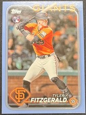 2024 Topps Series 2 Tyler Fitzgerald #602 Father's Day Blue Rookie #1/50