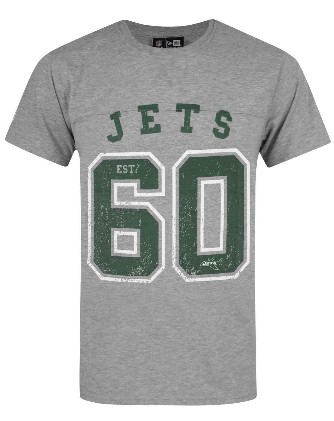 New Era Grau New York Jets Vintage Team Numbers Graphic Kurzrmeliges T-Shirt M 6090₽