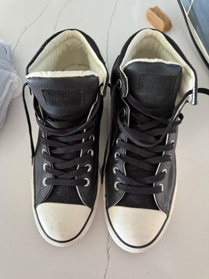 Converse Chuck Taylor All Star Street Mid Top Leather Lace-Up Black 157472C