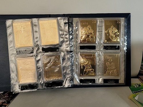Danbury Mint 22 kt Gold Football Cards #1-50 Cards Complete Set Mint Condition - Picture 12 of 16