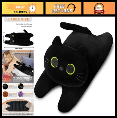 Microwave Heating Pad for Cramps & Pain Relief, 19x9'' Moist Heat Pack, Cute Anim