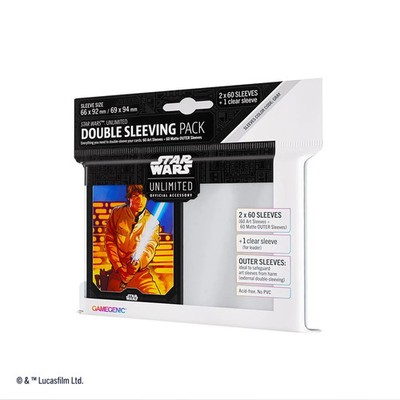 Star Wars Unlimited Art Sleeve Double Sleeving Pack Luke Skywalker Gamegenic