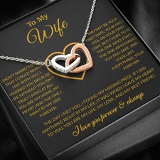 To My Wife Necklace, Gift For Wife, Anniversary Gift For Wife, Necklace For Wife