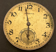 Antique 1923 Hamilton Grade 916 Pocket Watch Movement Parts/Repair 12s 17j USA