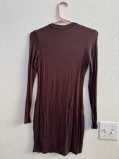 Fashion Nova Strolling Around Town Mini Dress Brown Size S