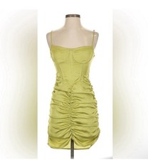 PrettyLittleThing Strapless Lime Dress