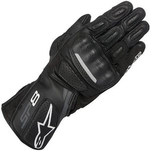 Alpinestars Motorbike Motorcycle SP-8 V2 Leather Gloves - Black / Dark Grey