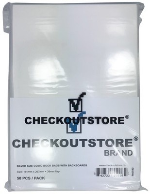 COS Crystal Clear Silver Age Age Thick Comic Book Bags /w Backing Boards