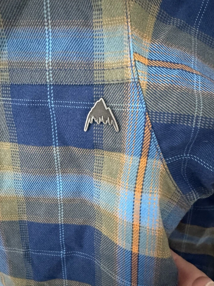 Burton Snowboard Jacket Youth Boys L 14 16 Blue Plaid Dryride Ski Coat - Image 4 of 4