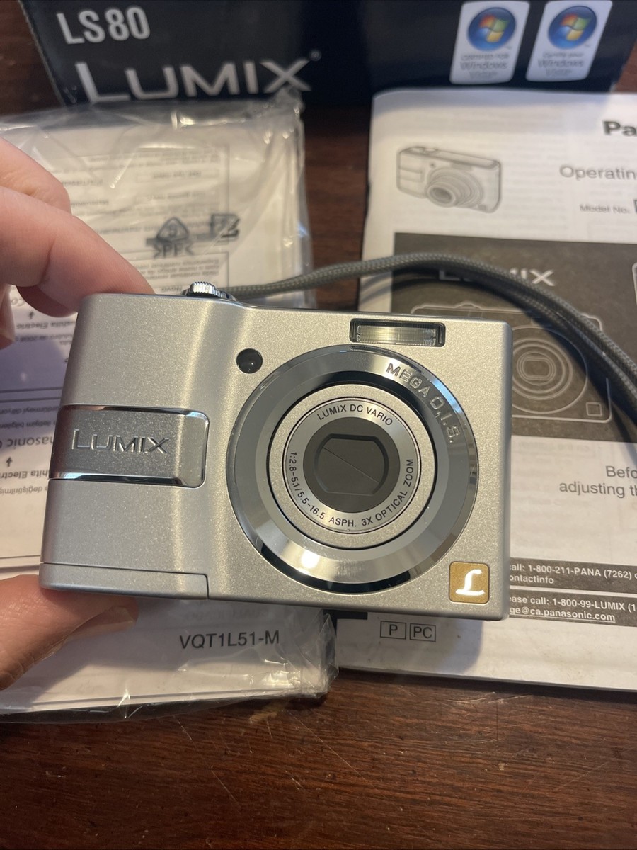 Panasonic Lumix DMC-LS80 8.1MP Digital Camera Silver Tested