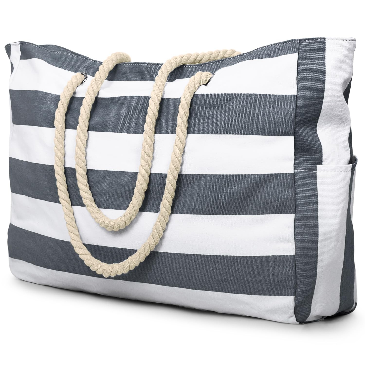 Becokan Beach Bag Large Beach Tote Bag for Women Waterproof Sandproof Swim Po...