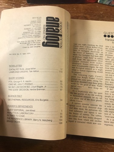 Vintage 1974 Analog Science Fiction 7 Magazine Lot Jan-July 1974 FREE SHIPPING - Bild 11 von 17