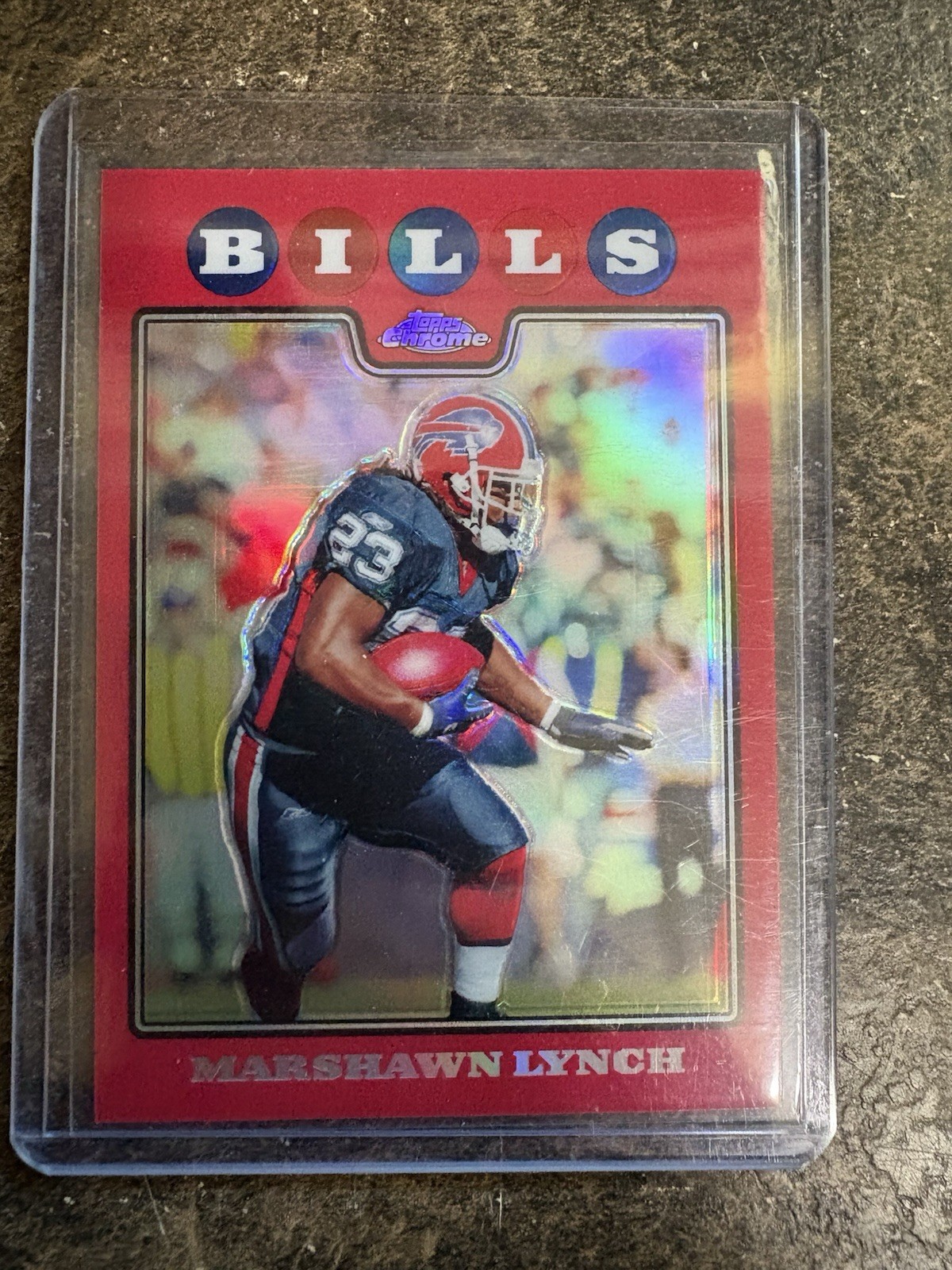 2008 Topps Chrome Marshawn Lynch #TC48 Red Refractor 9/25