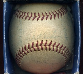 1955 World Champion Brooklyn Dodgers Team Signed ONL Giles BB 22 Signatures