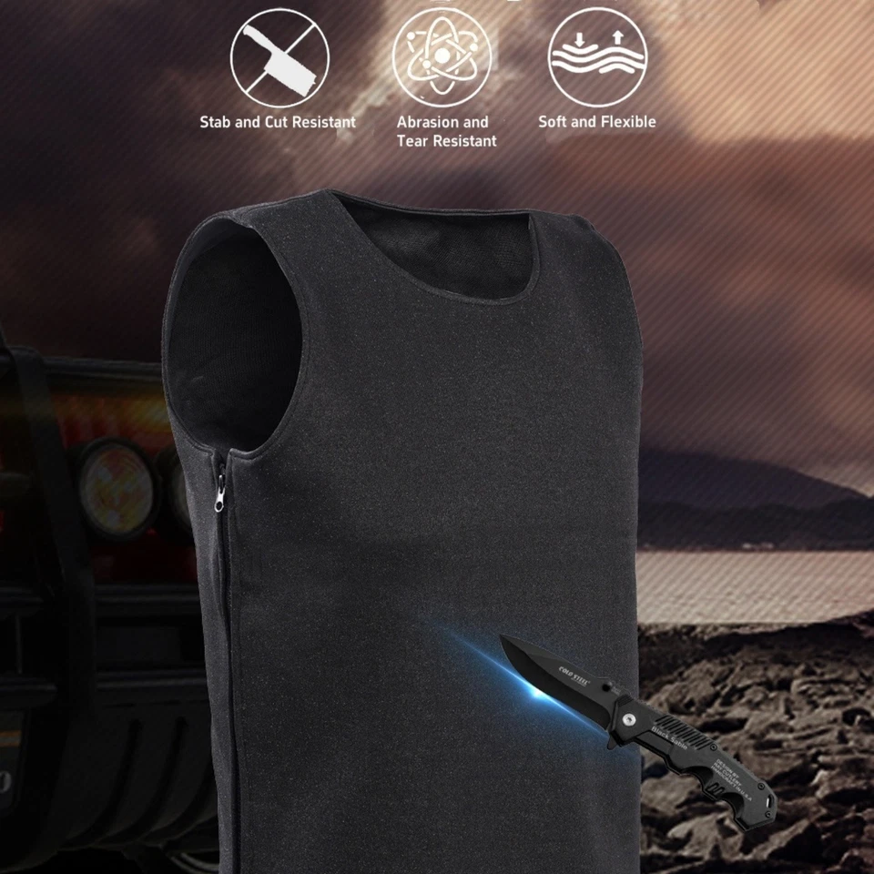 Anti-Cut Anti-Stab Dual Laye Vest Concealed Inner Soft Armor Protective Vest - Image 3 of 4