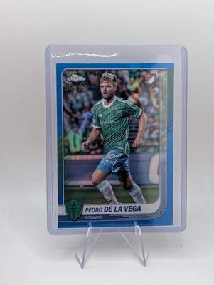 2025 Topps Chrome MLS #166 Pedro de la Vega Blue Refractor #/150