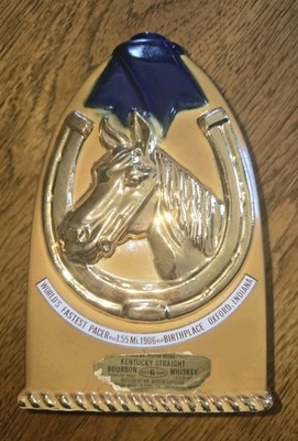 1973 Old Mr. BOSTON (empty) World's Fastest Pacer Dan Patch whiskey Decanter