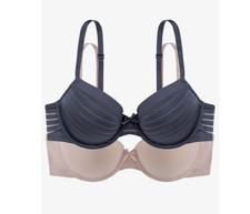 Dorina Women's Louise Light Padded 2 Piece Bra Set - Navy Blue, Beige NWT