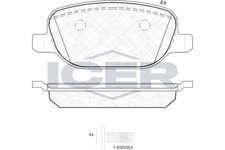Bremsbelagsatz Hinten Lucas-Trw-System für Alfa 159 939 Sportwagon Brera 02-14