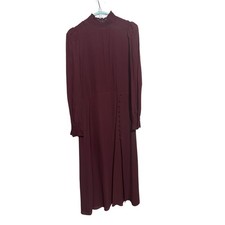 Reformation Plum Stevi Slit Leg Crepe Midi Dress 10