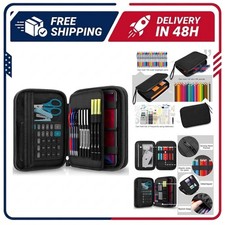 Zannaki Marker Pen Case Pencil Storage Bag 4 Compartments