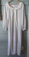 VTG Barbizon Long Nightgown Long Sleeve Light Blue Silky Soft Women s Boudoir