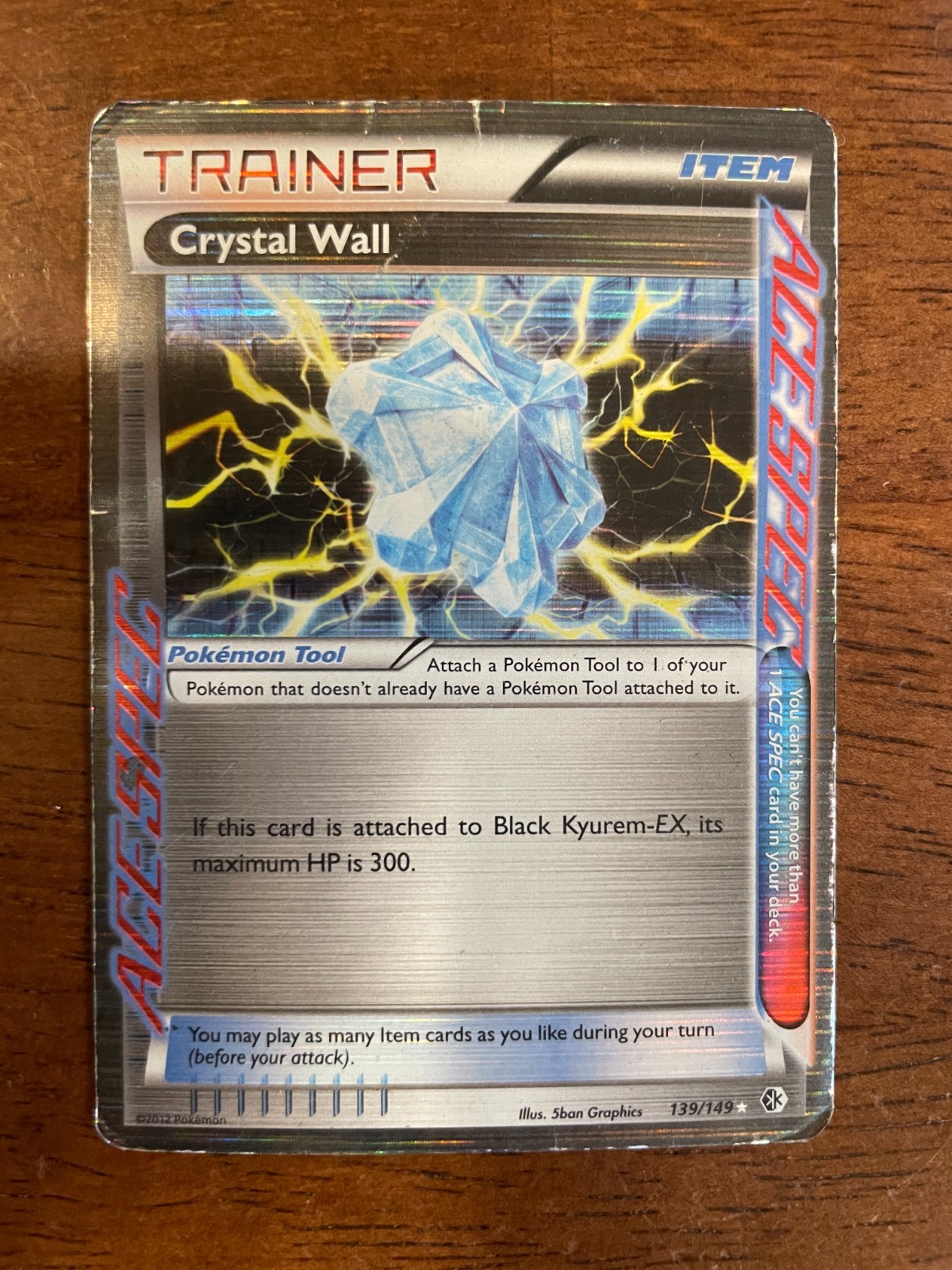Pokemon Crystal Wall Rare Ace Spec 139/149 Boundaries Crossed HP