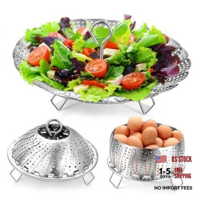 Steamer Basket, Premium Stainless Steel Vegetable Steamer Basket for Veggies &