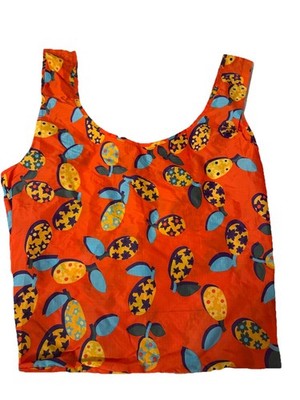 Baggu STANDARD BAG in Kumquat Collage Recycled Nylon, SOLD OUT + RARE!