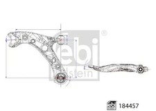 Querlenker Vorderachse links 184457 FEBI BILSTEIN für TOYOTA COROLLA Schrägheck