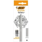 BIC Cristal Re'New Aluminium Ballpoint Pen Black with 2 Refills