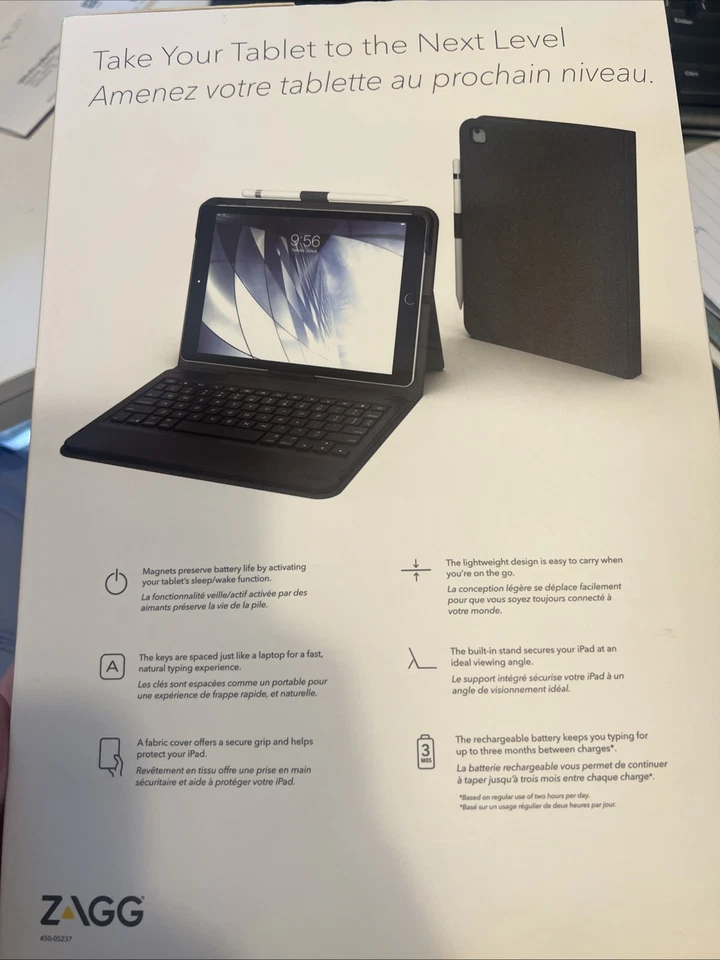 Zagg Messenger Folio Tablet Keyboard & Case For iPad Air 3 & 10.5" iPad Pro - Image 2 of 2