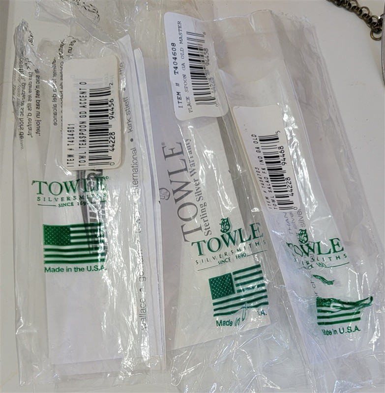 NWT Towle 5pc Place Setting Old Masters Sterling Gold Flatware +Box | eBay