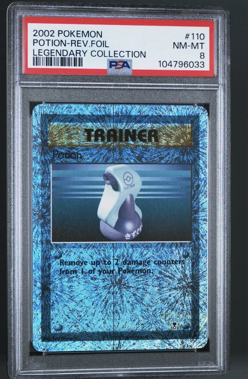 Pokémon Potion 110 Legendary Collection Reverse Holo Trainer PSA 8 2002