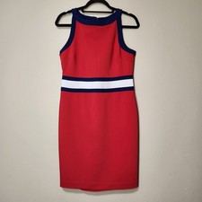 NWT Banana Republic Red Sleeveless Sheath Dress Womens Size 10