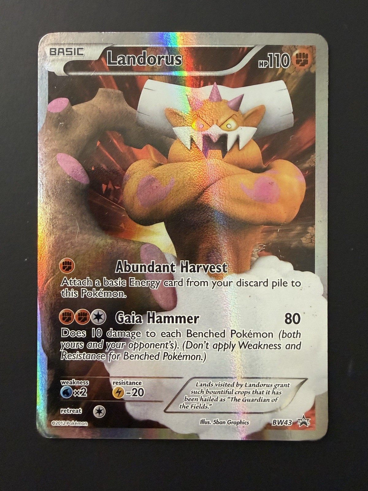 Landorus BW43 Black & White Holo