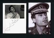LIBYAN POLITICIAN Muammar el Gaddafi (+) auto...