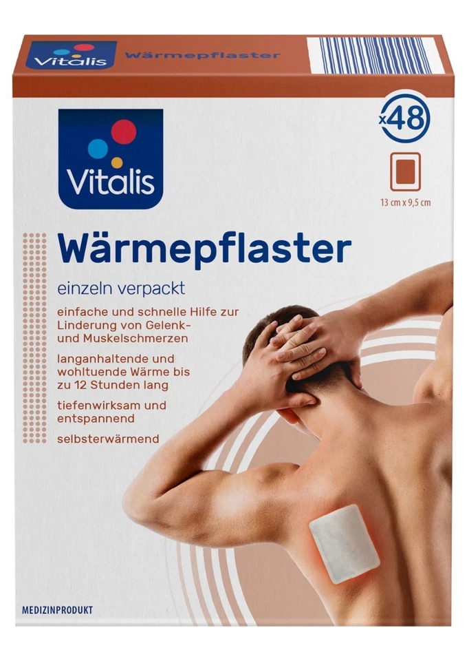 VITALIS® 48x VITALIS Wärmepflaster für Gelenk- und Muskelschmerzen