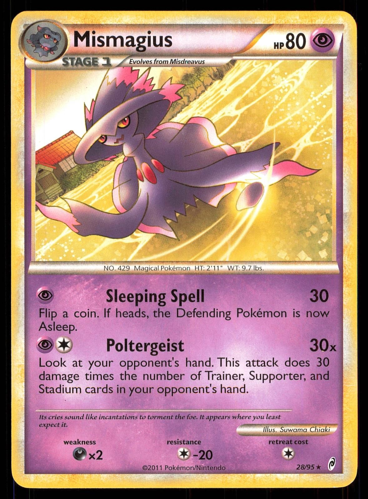 Mismagius 28/95 Rare | PL | Call of Legends | Pokemon TCG - 2011