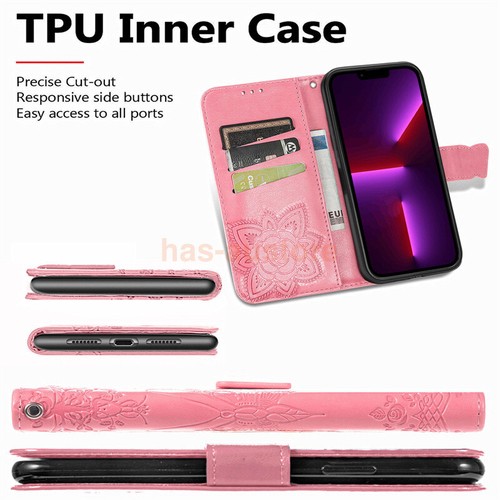 For Samsung S22 Pro Ultra A32 A53 Butterfly Flip Leather Wallet Case Cover AU - Picture 18 of 32